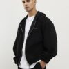 Black Sanctuaire Corduroy Zip Through Hoodie