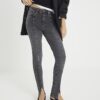 Black Seam Detail Skinny Jeans