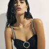 Black Shaping Embellished Swimsuit