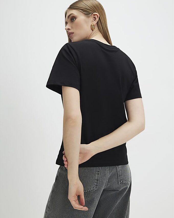 Black Short Sleeve Slim Fit T-shirt