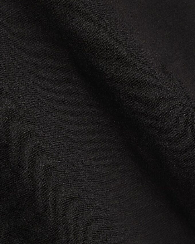 Black Short Sleeve Tie Back Seamed Top