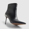 Black Skinny Heel Pointed Ankle Boots
