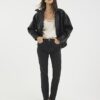 Black Slim Fit High Waisted Ankle Jeans