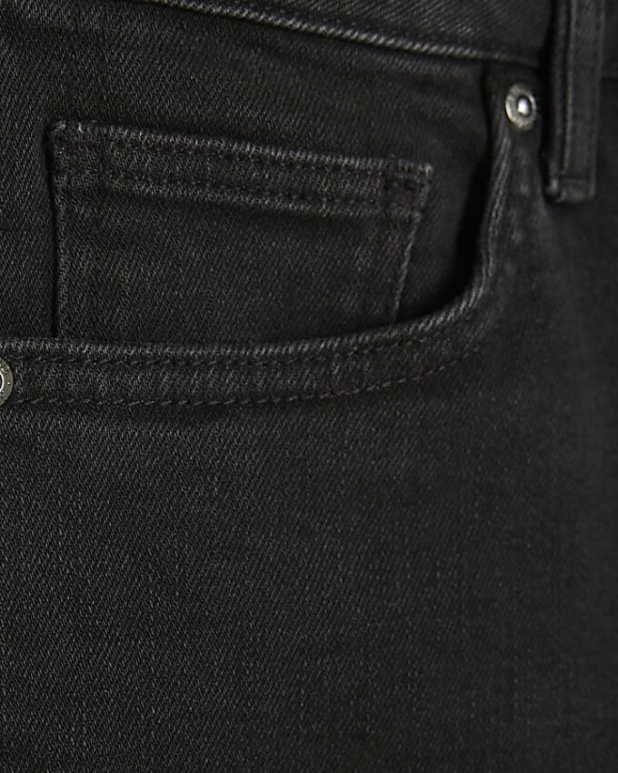 Black Slim Fit High Waisted Ankle Jeans