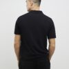 Black Slim Fit Knitted Polo Shirt