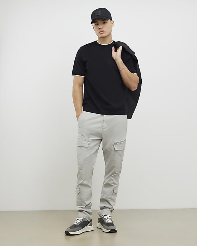 Black Slim Fit MCMXII Badge T-Shirt