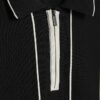 Black Slim Fit Pinstripe Polo Shirt