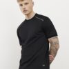 Black Slim Fit Piped T-Shirt