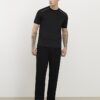 Black Slim Fit Piped T-Shirt