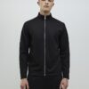 Black Slim Fit Pique Funnel Jacket