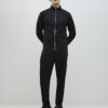 Black Slim Fit Pique Funnel Jacket