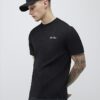 Black Slim Fit Textured Ame Saint T-Shirt