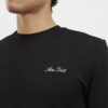 Black Slim Fit Textured Ame Saint T-Shirt