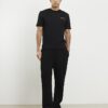Black Slim Fit Textured Ame Saint T-Shirt
