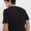 Black Slim Fit Textured Ame Saint T-Shirt