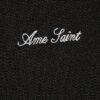 Black Slim Fit Textured Ame Saint T-Shirt
