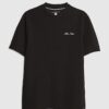 Black Slim Fit Textured Ame Saint T-Shirt