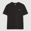 Black Slim Fit Textured Ame Saint T-Shirt