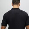 Black Slim Fit Textured Polo Shirt