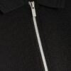 Black Slim Fit Textured Polo Shirt