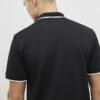 Black Slim Fit Textured Zip Tipped Polo Shirt