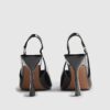 Black Slingback Logo Court Heels