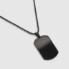 Black Steel Black Tag Necklace