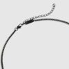 Black Steel Black Tag Necklace