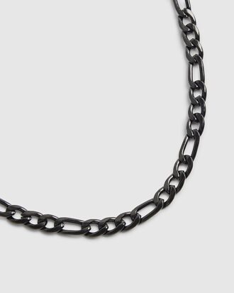 Black Steel Chain Necklace