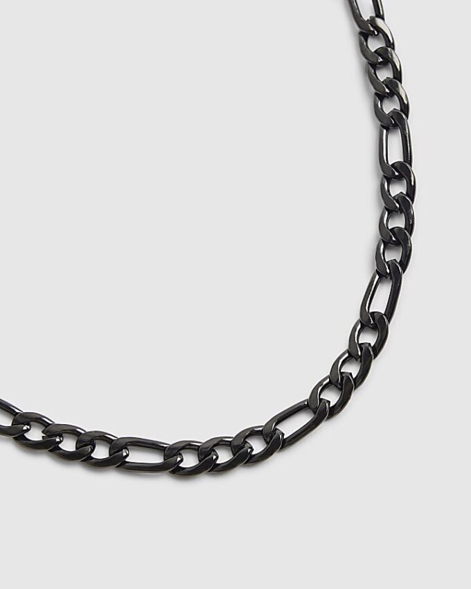Black Steel Chain Necklace