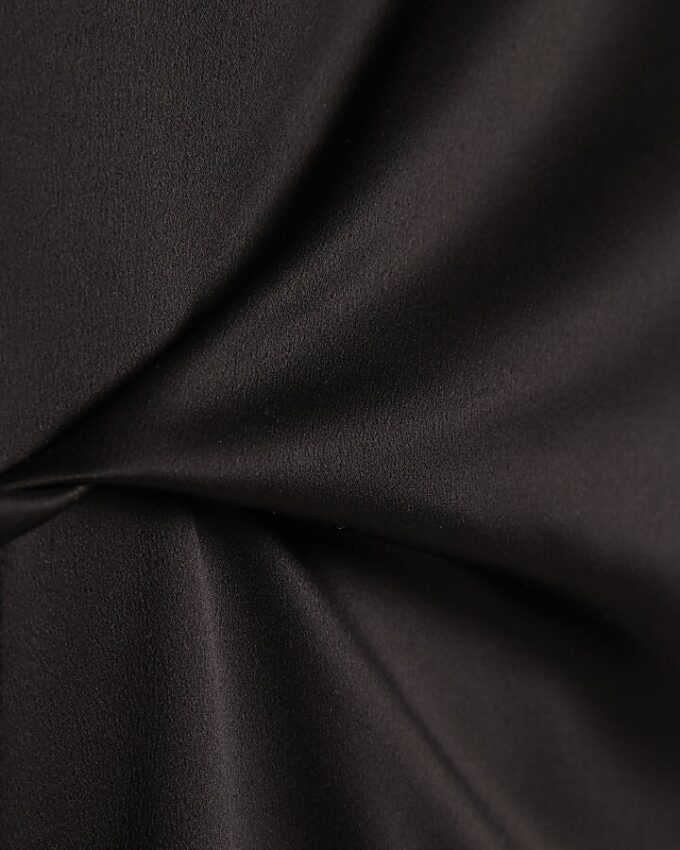 Black Strappy Twist Side Slip Dress