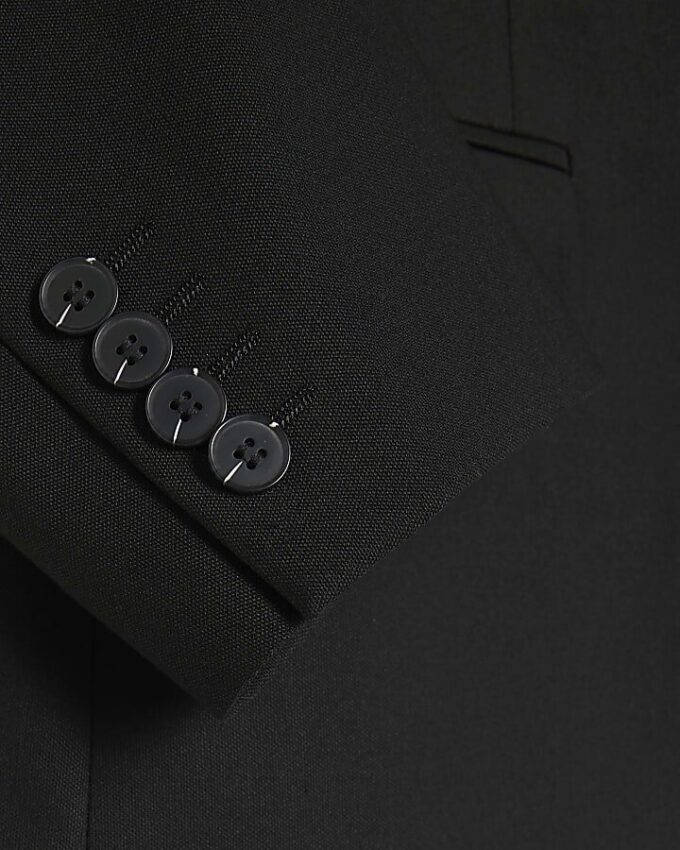 Black Stretch Slim Fit Suit Jacket
