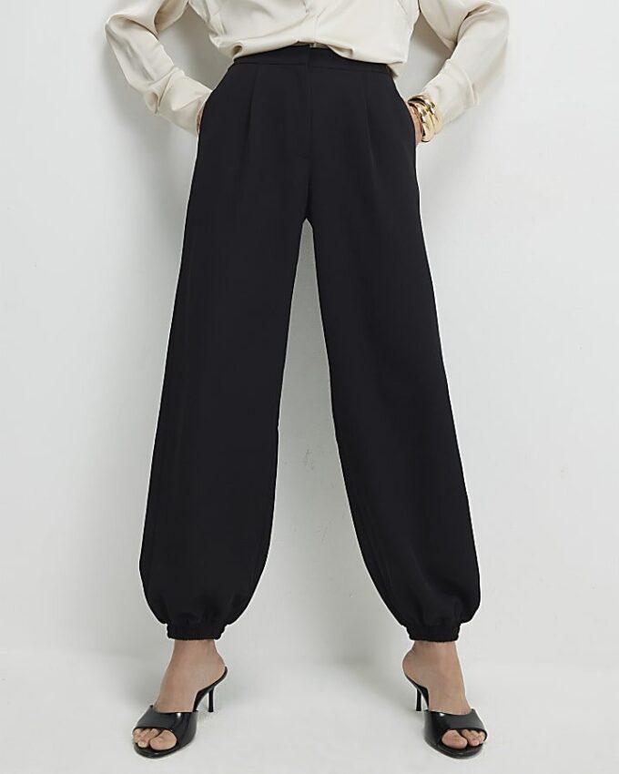 Black Tailored Cuff Jogger