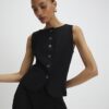 Black Tailored Waistcoat