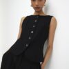 Black Tailored Waistcoat