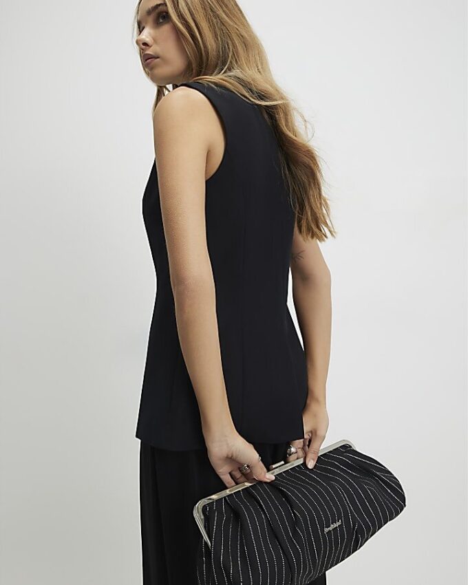 Black Tailored Waistcoat