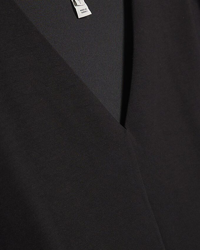 Black Tape Detail V Neck Tank Top