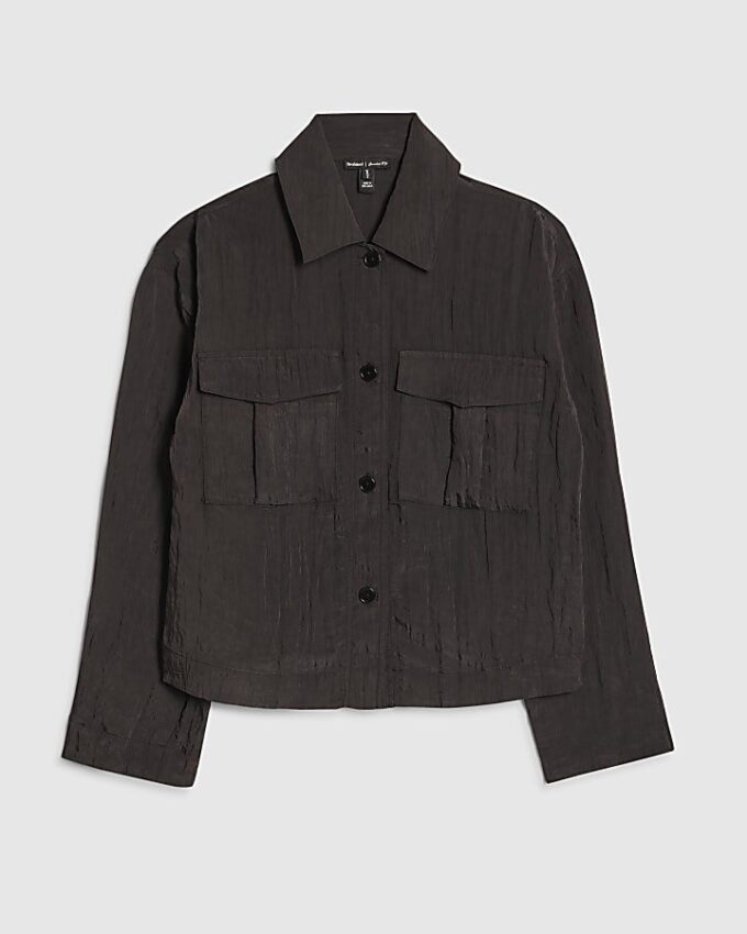 Black Textured Shirt
