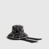 Black Wide Brim Cornelli Bucket Hat