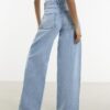 Blue Baggy Wide Leg Jeans