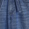 Blue Baggy Wide Leg Tie Waist Jeans