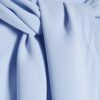 Blue Batwing Sleeve Pussybow Blouse