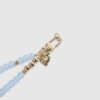 Blue Beaded Phone Chain