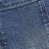 Blue Button Detail Pocket Front Flared Jeans