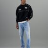 Blue Denim Straight Leg Jeans