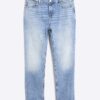 Blue Denim Straight Leg Jeans