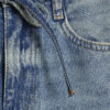 Blue Drawstring Wide Leg Jeans
