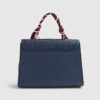 Blue Embossed Charm Tote Bag