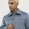 Blue Faux Suedette Western Jacket