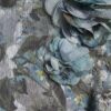 Blue Floral 3D Corsage Midi Dress